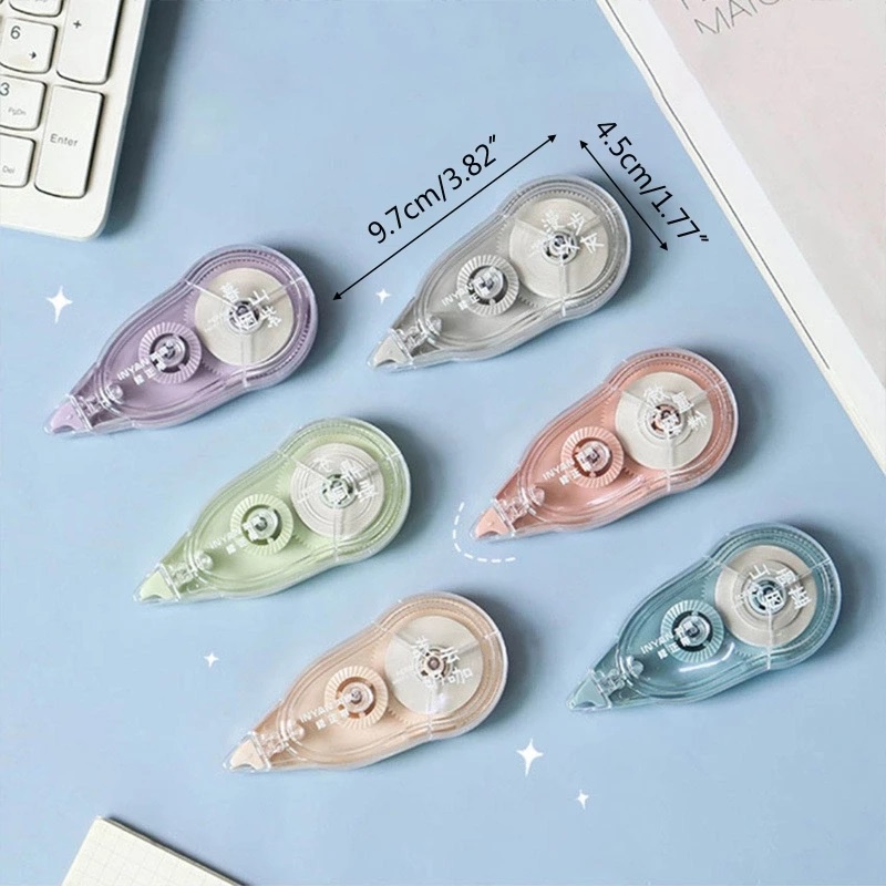 Morandi Smoke Color Correction Tape Roller 15meter White Sticker Tape