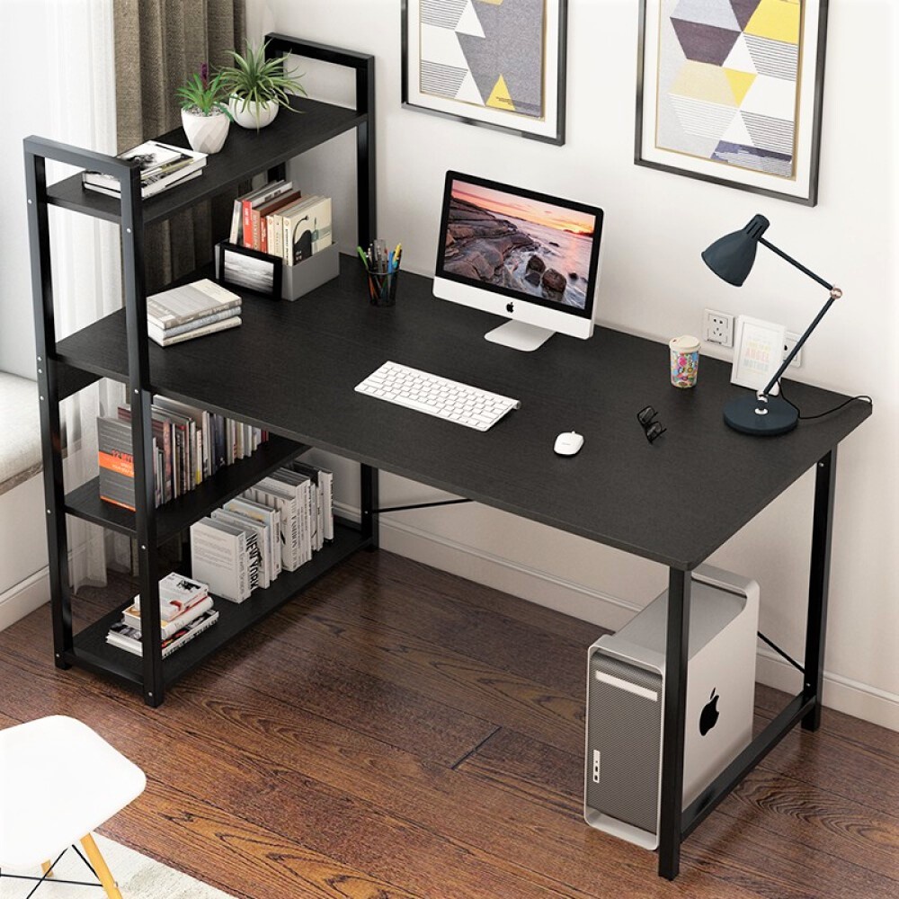 SCY Computer Desk Study Table Computer Table Study Desk 4 Tier Bookshelves  Work Home Office | Shopee Philippines