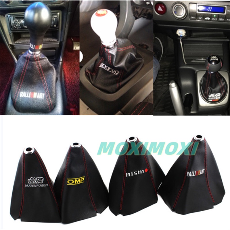 PVC Shift Lever Knob Boot Cover Shift Knob Collars for Sparco Mugen