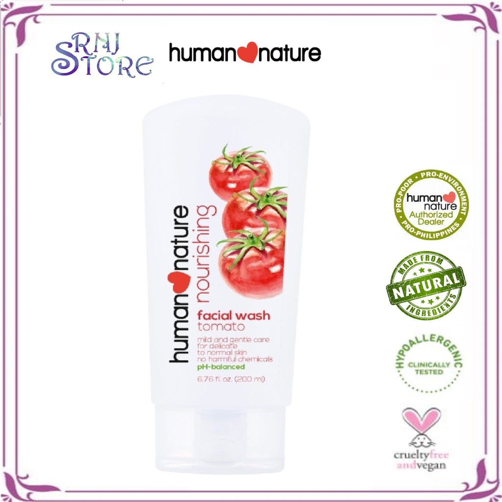 human heart nature nourishing facial wash