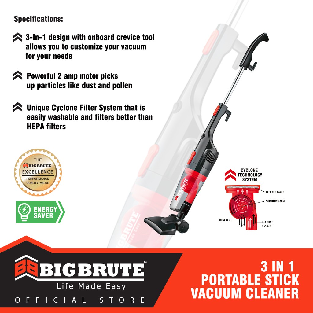 Big Brute Vacuum Cleaner Bagless Portable High Power Handheld 600W Shopee Philippines