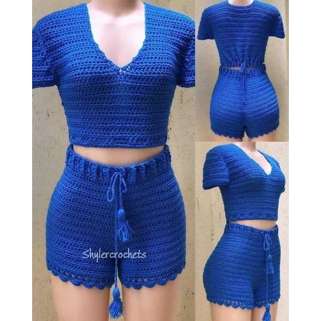 CROPTOP SHIRT TERNO CROCHET | Shopee Philippines