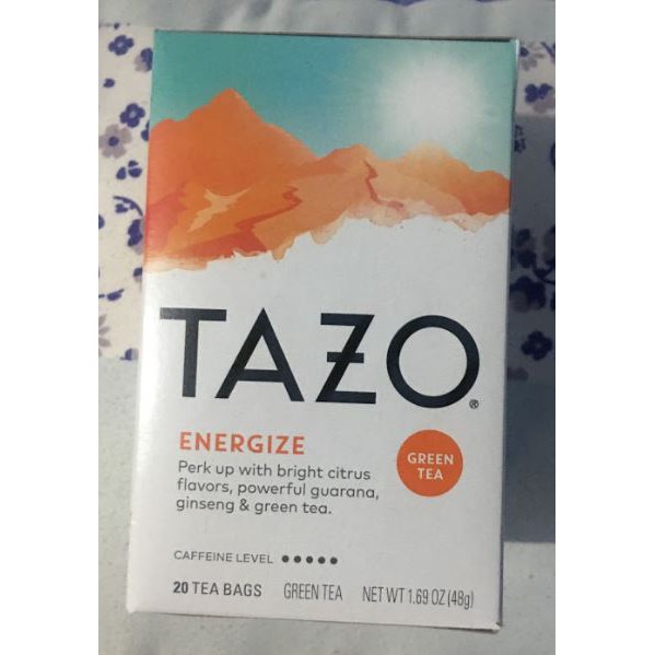 Tazo Energize Tea (20 Tea Bags, Green Tea) Shopee Philippines