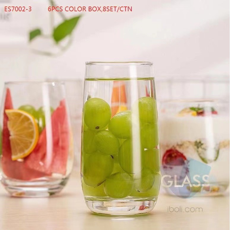 Deli Glassware Drinking Set 360mL (6pcs) ES70023 and 280mL ES70223