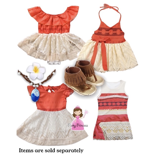 Baby Moana Costume Princess Dress Necklace Cosplay Halloween Costume Shopee Philippines