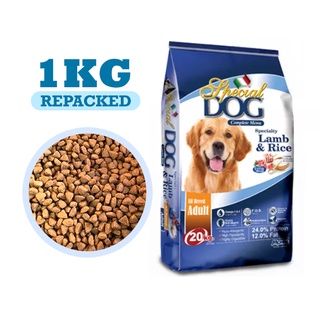 MONGE SPECIAL DOG ADULT ( 1KG ) LAMB RICE DRY FOOD Pet Diet Paw Puppy Coat Fur Skin Coat Kibble Meat