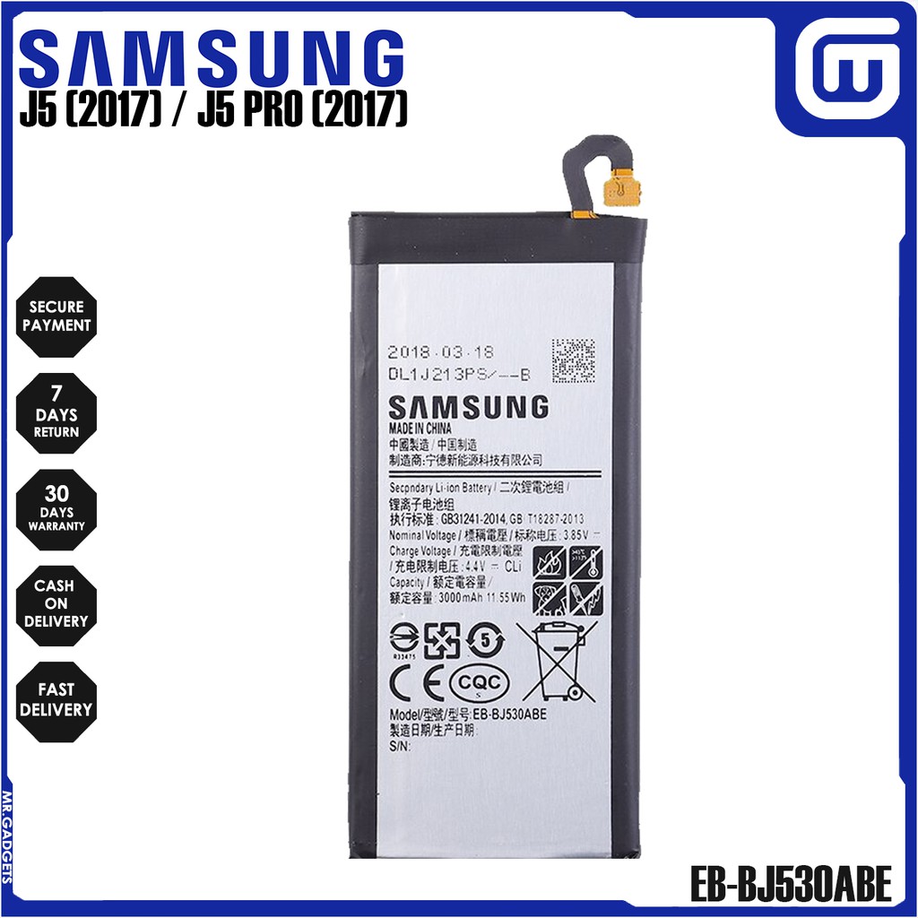 Samsung Galaxy J5 J5 Pro 17 Battery J530f J530g Eb Bj530abe Shopee Philippines
