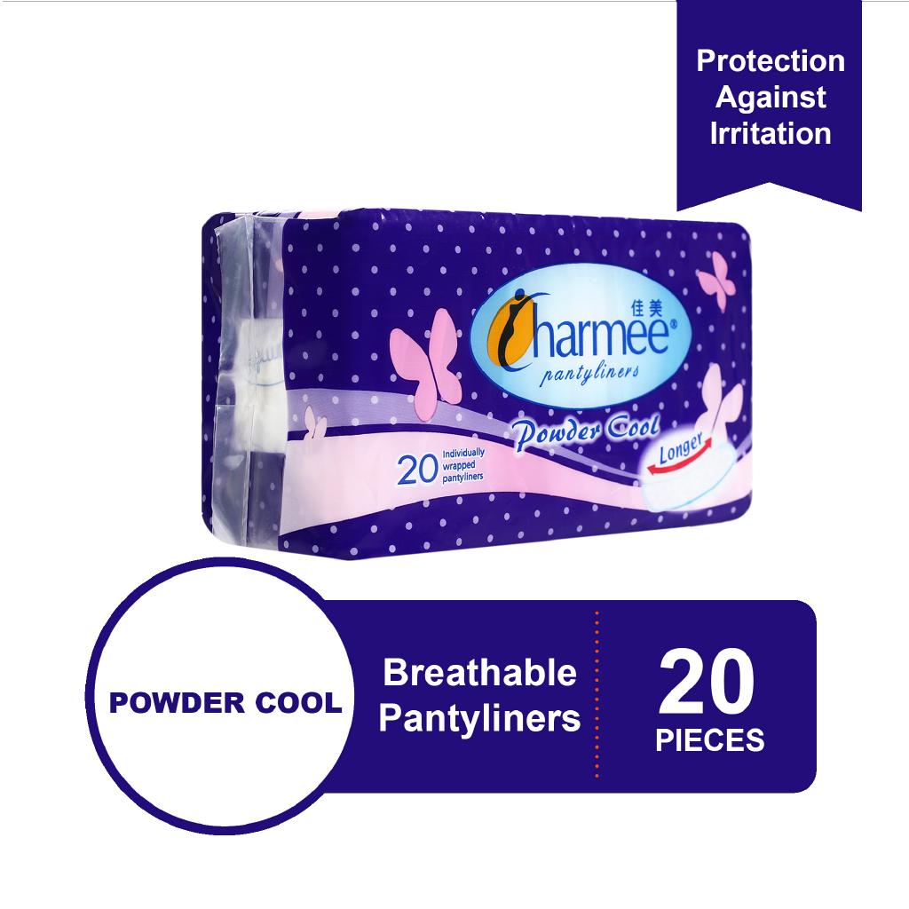 Charmee Pantyliner Powder Cool Longer 20's x 4 Shopee Philippines