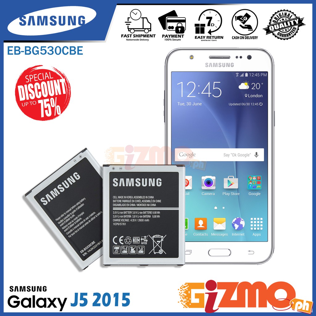 Samsung Galaxy J5 15 Sm J500f Model Eb Bg530cbe Battery Original Equipment Manufacturer Shopee Philippines