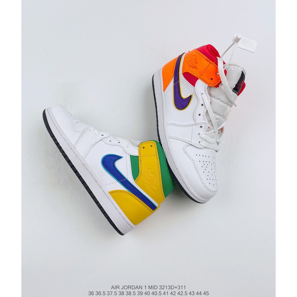 air jordan 1 mid gs white court purple