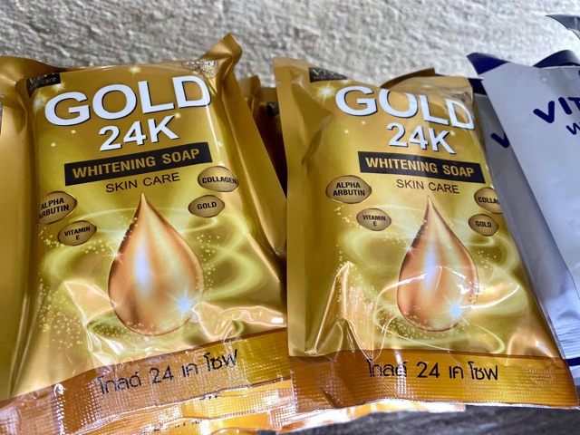 gold 24k whitening soap review