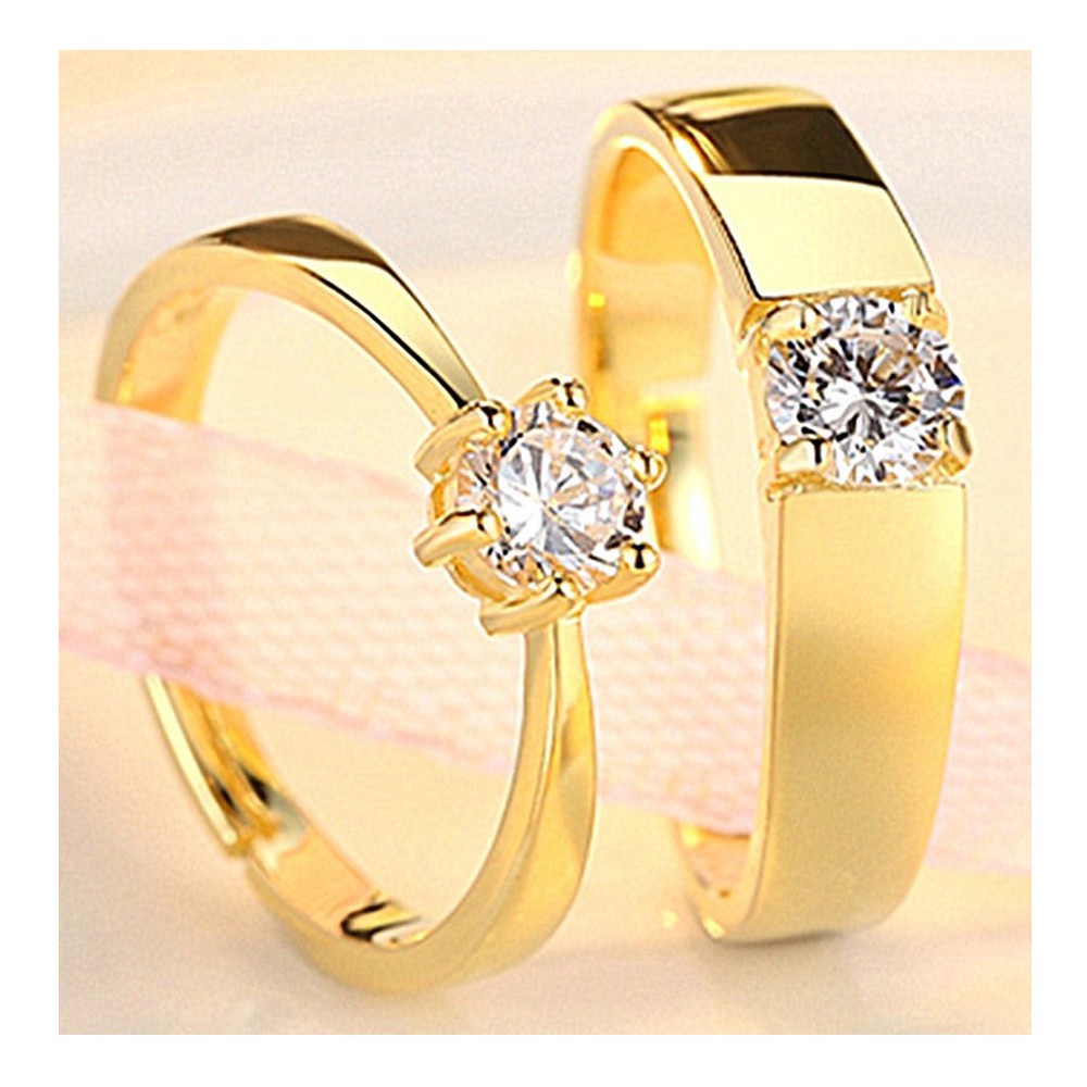 Gold Korean Couple Rings