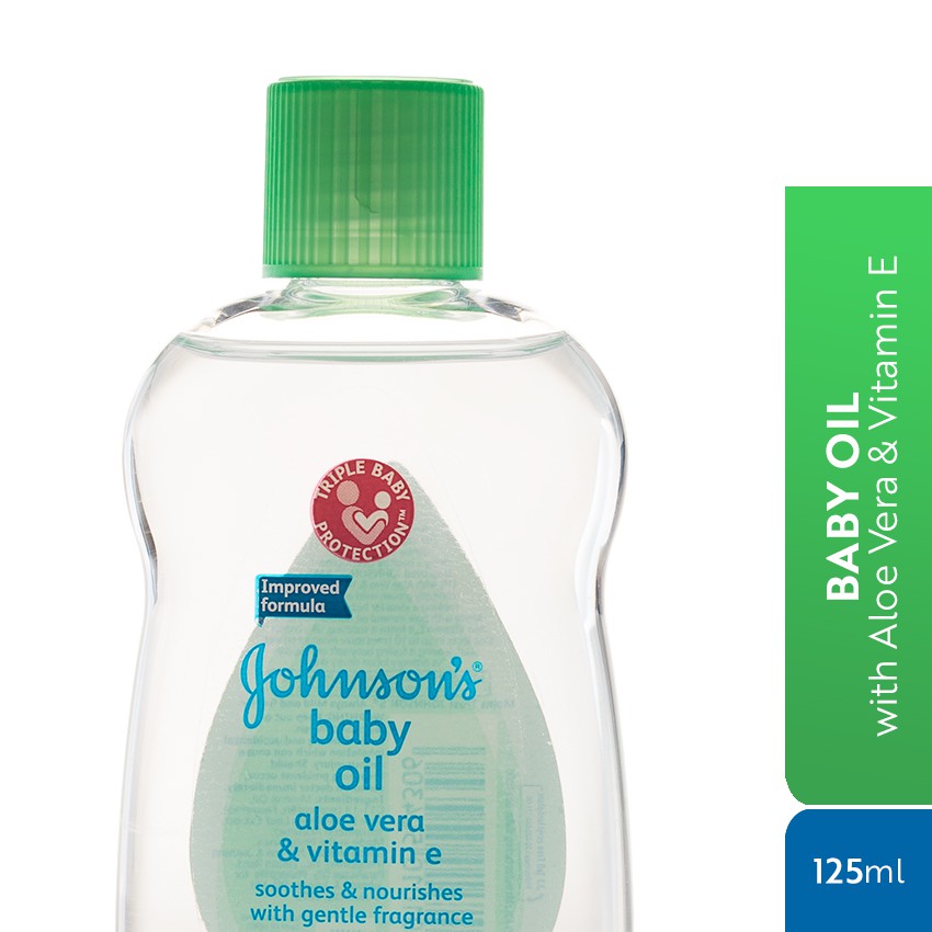 Johnson's Baby Oil with Aloe Vera and Vitamin E 125mL ...