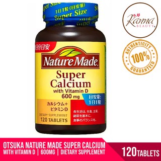 Otsuka Nature Made Super Calcium Vitamin D 120 Tablets From Japan