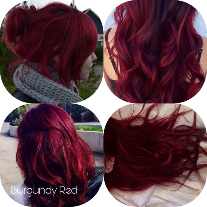 Burgundy Red With Oxidizer Hair Color Hair Dye No Need To Bleach SUNBRIGHT  SERIES | Shopee Philippines