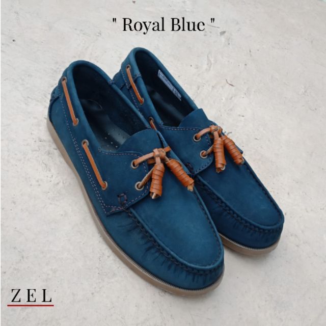 royal blue boat shoes