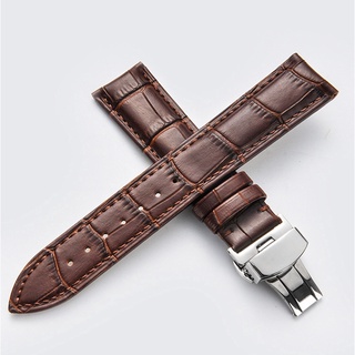 14 15 16 17 18 19 20 21 22 24 Mm Genuine Calf Leather Watch Band Strap Grain Butterfly Deployment Bu #5