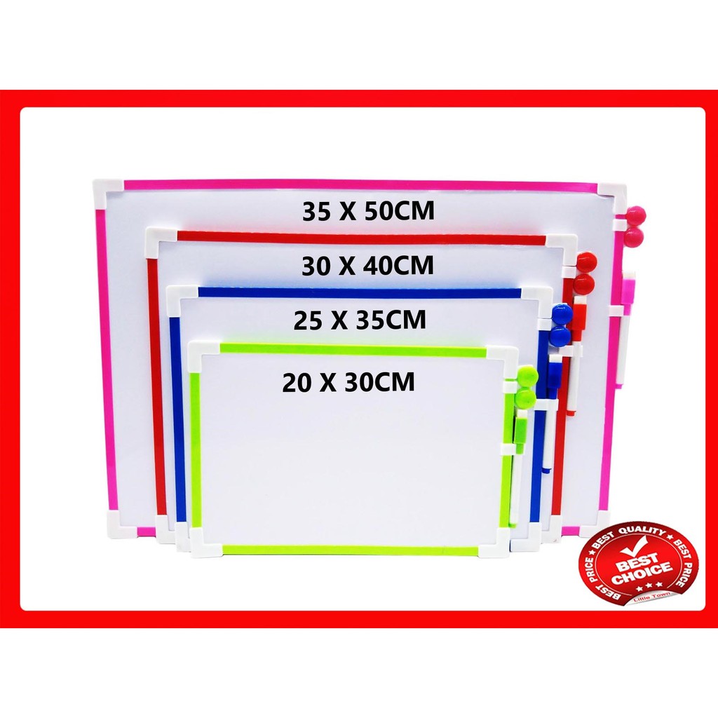 back-to-back-magnetic-whiteboard-with-eraser-and-magnet-pvc-frame-25-x