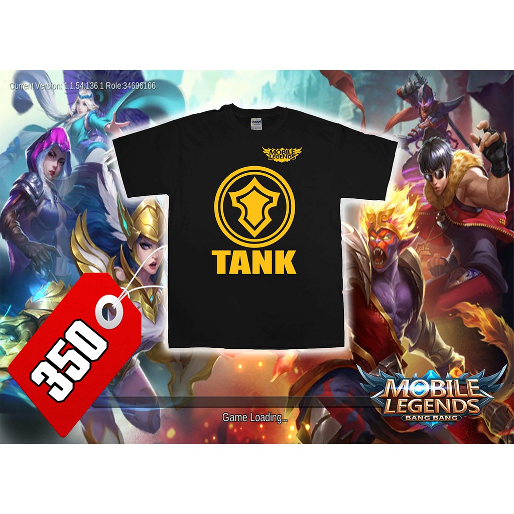 Mobile Legends T Shirt Tank Free Name At The Backk Shopee