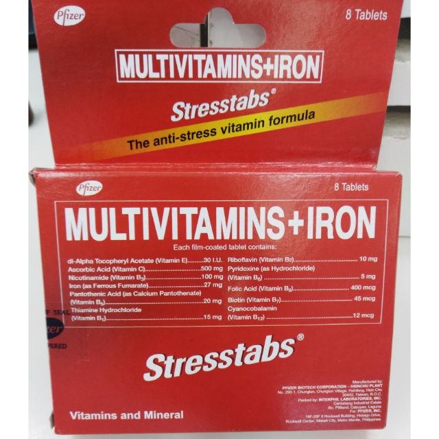 Stresstabs (Multivitamins+Iron) 8 Tablets | Shopee Philippines