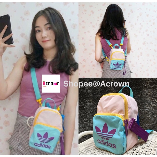 Acrown#adidas ORIGINALS MINI BACKPACK 2way | Shopee Philippines