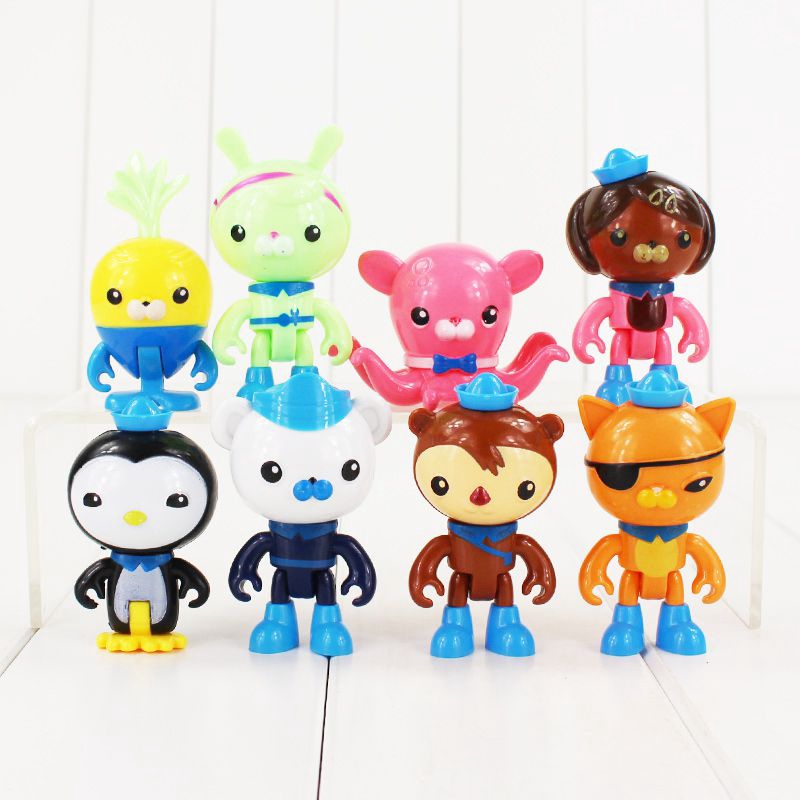 8pcs/set Octonauts Figure Toy Barnacles Peso Shellington Dashi Tweak ...