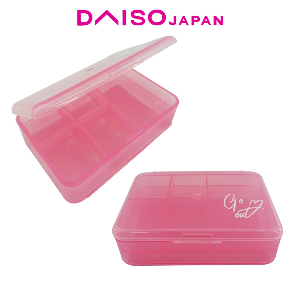 Daiso Pink DoubleSided Pill Case Organizer Shopee Philippines