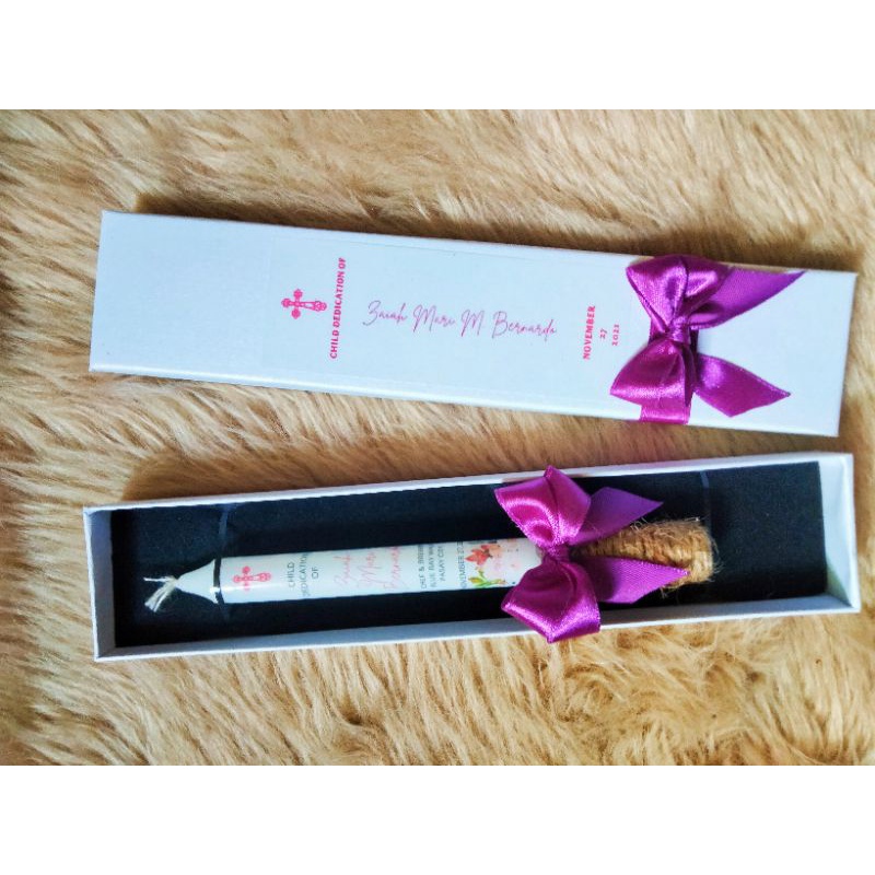 Baptismal/Christening Candles with Individual box Shopee Philippines