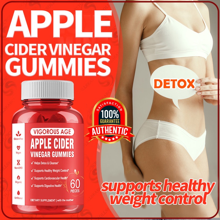 Apple Cider Vinegar Gummies Weight Control Organic Vegan Gluten Free Non Gmo Well Being Acv 4374