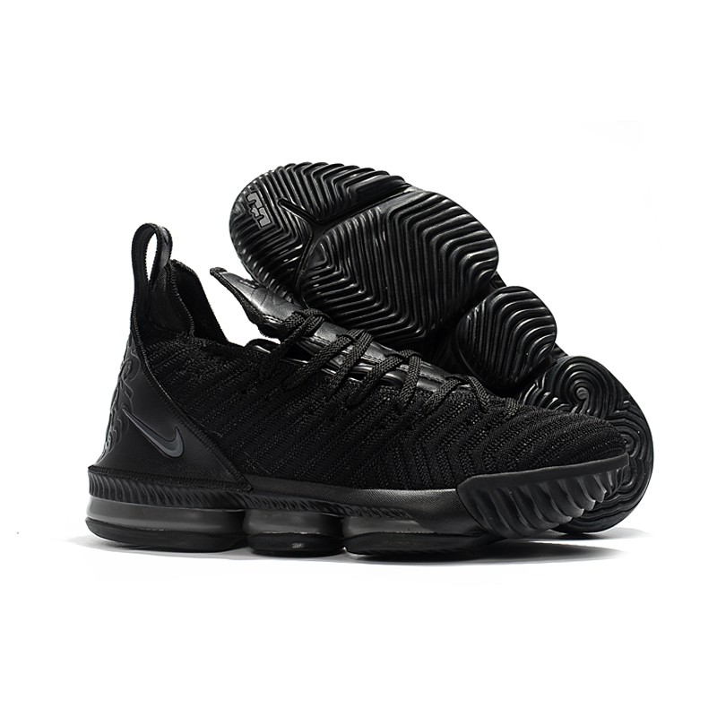 lebron 16 triple black low cheap online