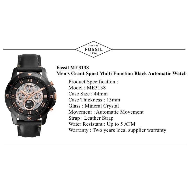 fossil me3138 automatic