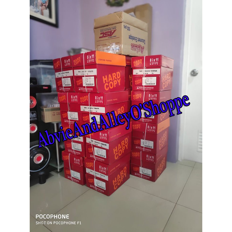Hard Copy Bond Paper Letter Size "Short" (Box 5 Reams) Shopee
