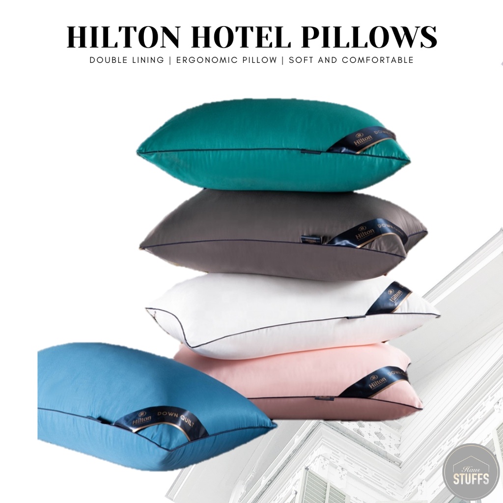 Hilton Hotel Pillows with Handbag (1000g) Shopee Philippines