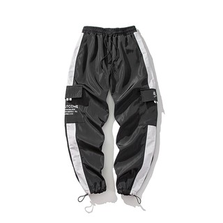black cargo sweatpants