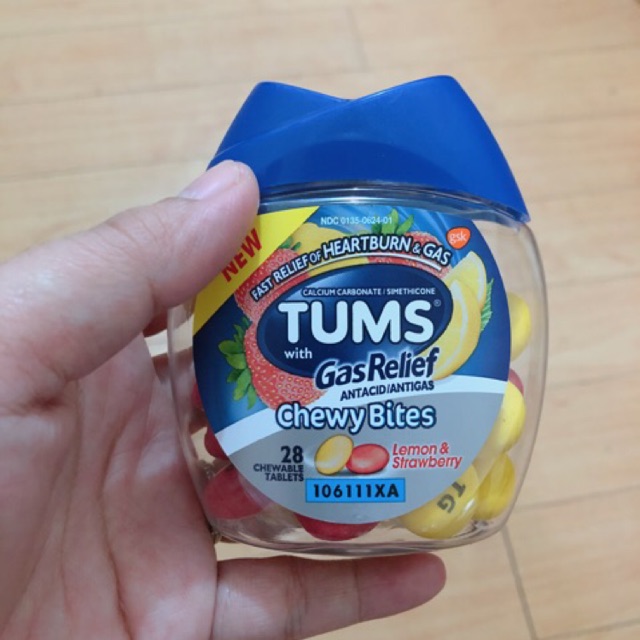 Tums Antacid/Antigas, With Gas Relief, Chewy Bites, Chewable Tablets