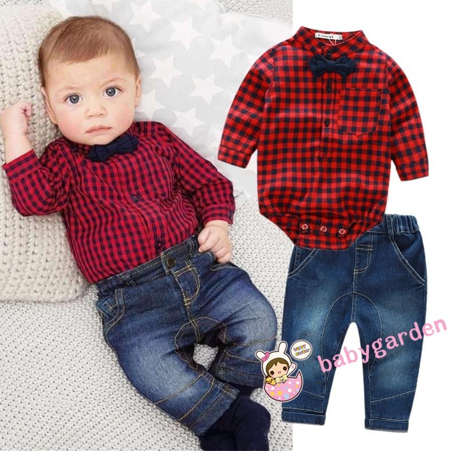 baby boy jean romper