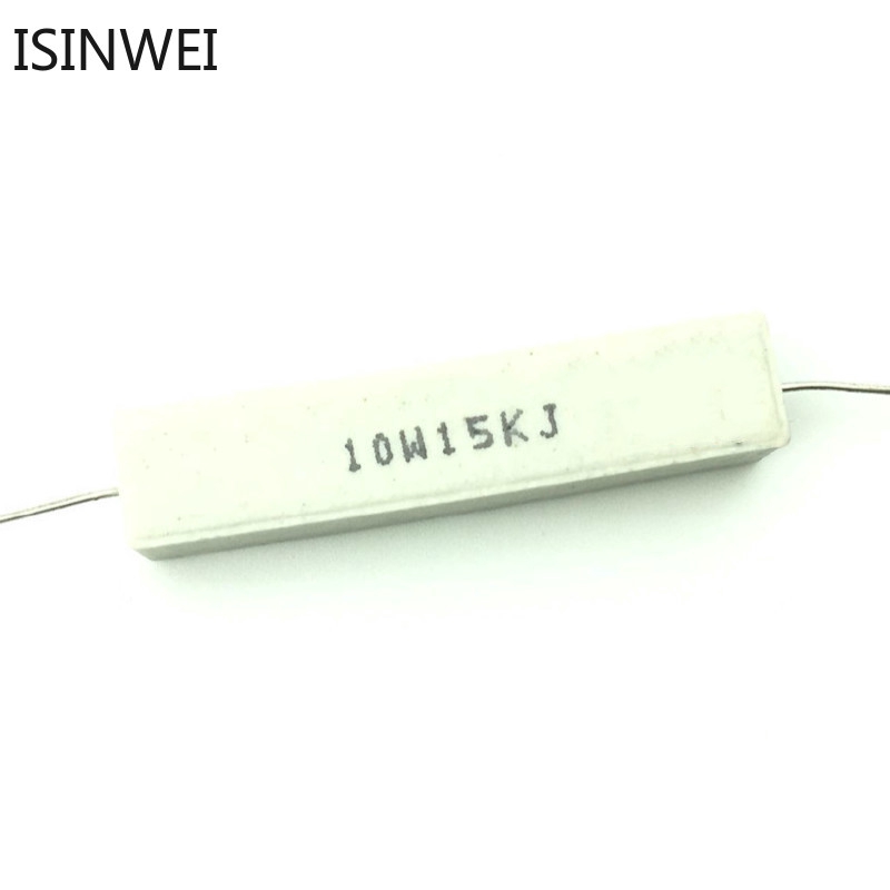 10pcs/lot Cement Resistor 10W5KJ 10W15KJ White Ceramic Resistor 10W 15K 5K Shopee Philippines