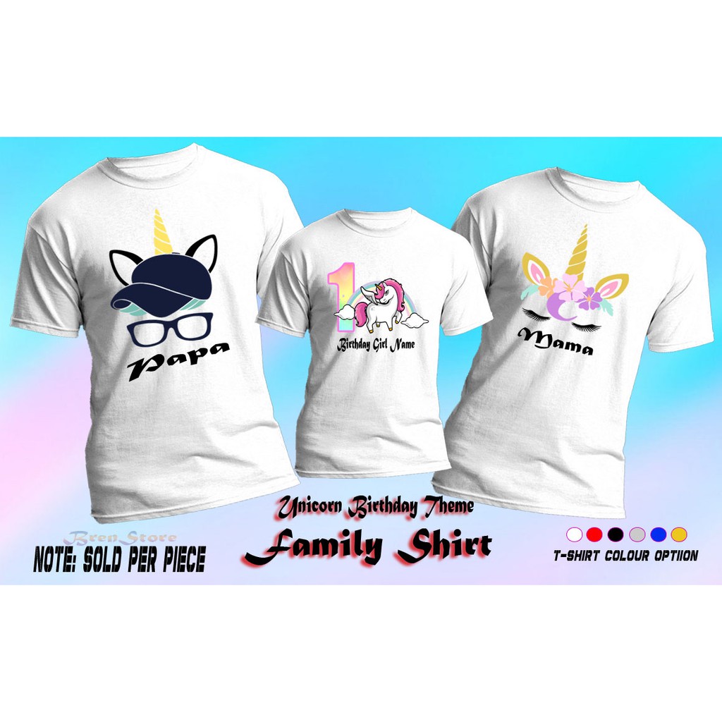 unicorn t shirt design for family