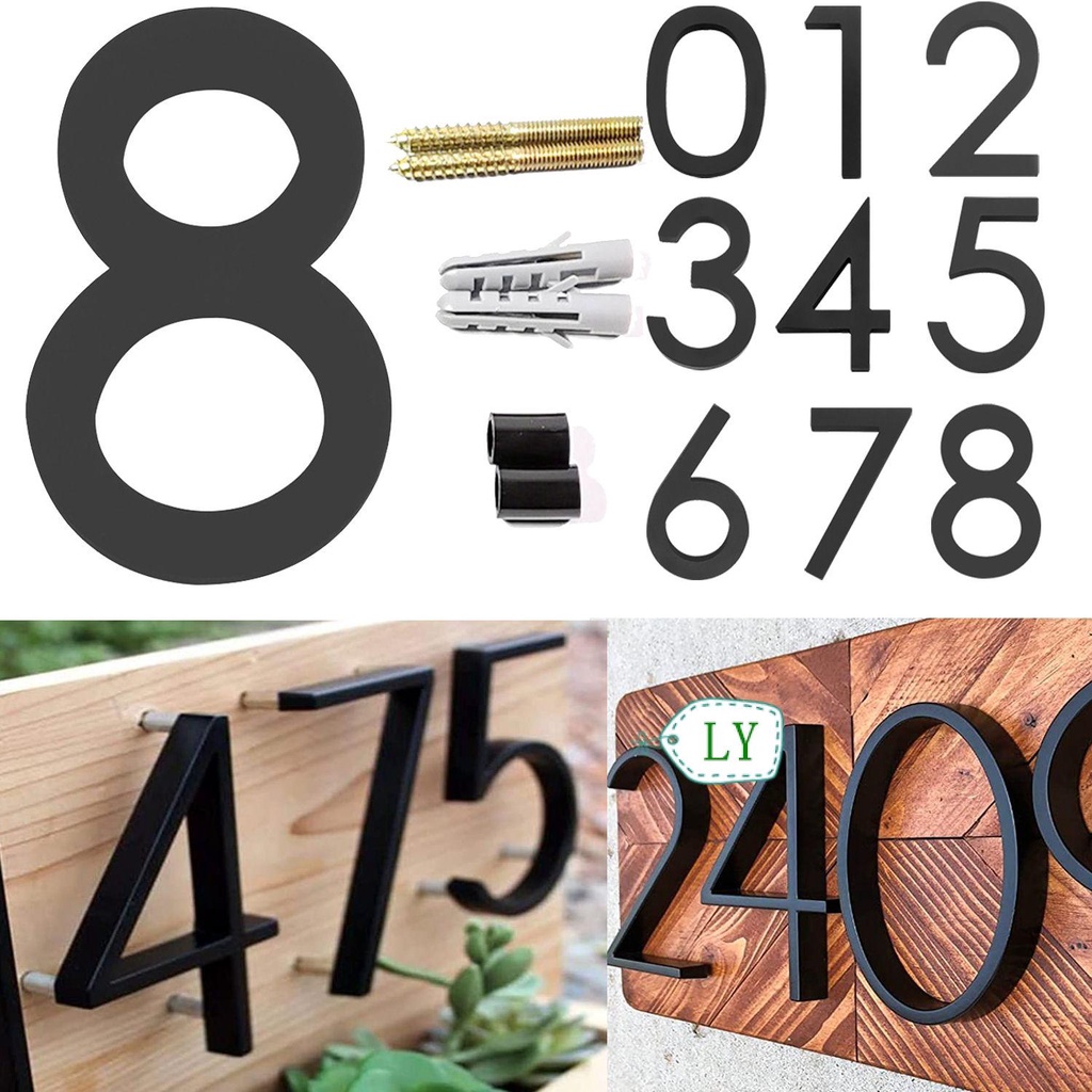 floating house numbers and letters