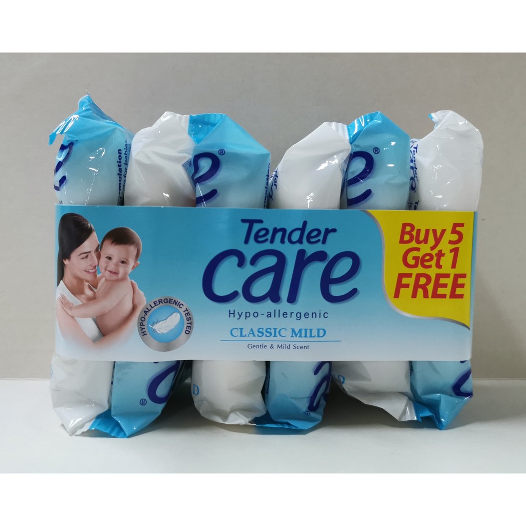 Tender Care HypoAllergenic Baby Soap Classic Mild 55g BUY 5 GET 1 FREE