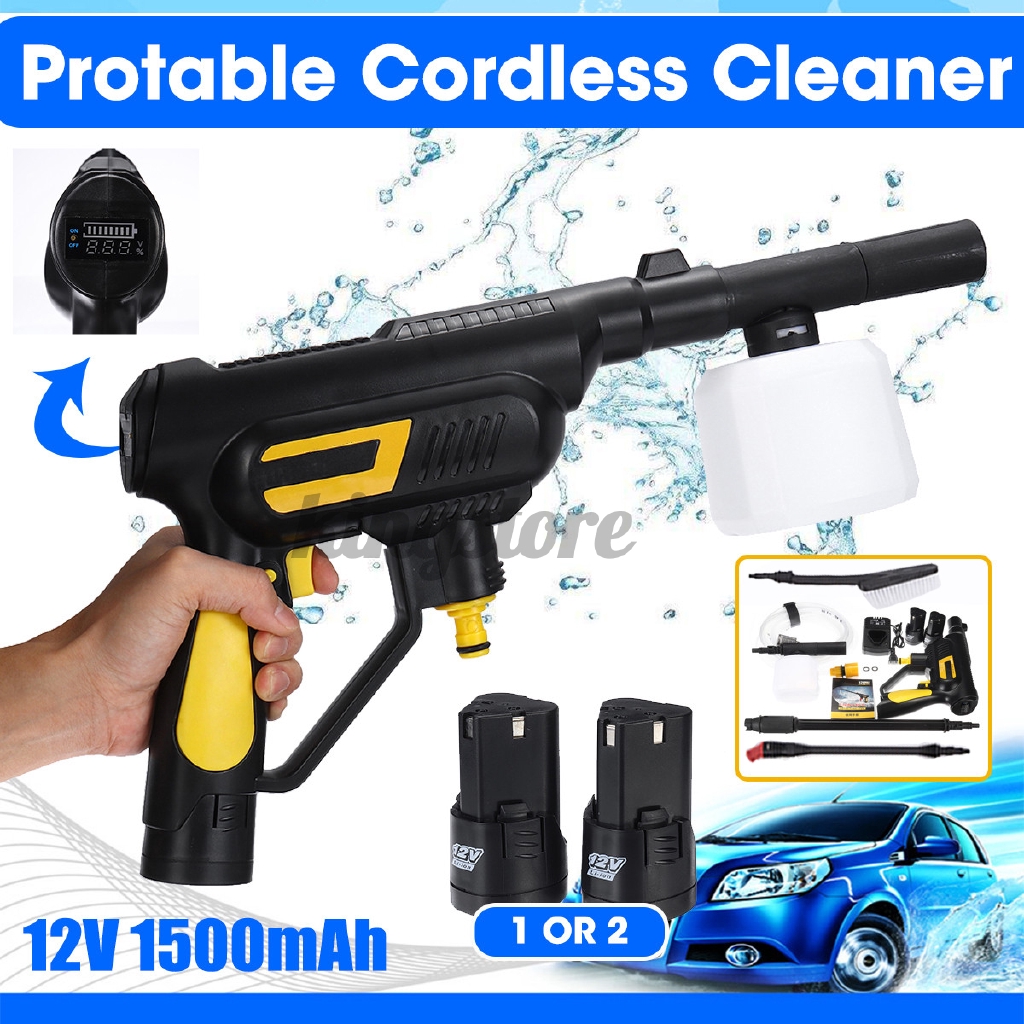 High Pressure Washer 12v Household High Voltage Wireless Lithium Battery Rechargeable Car Washer 9411