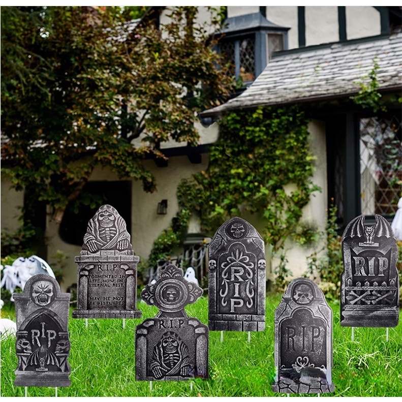 1pc Tombstones Halloween Props Haunted House Outdoor Indoor Spooky Decoration TO 