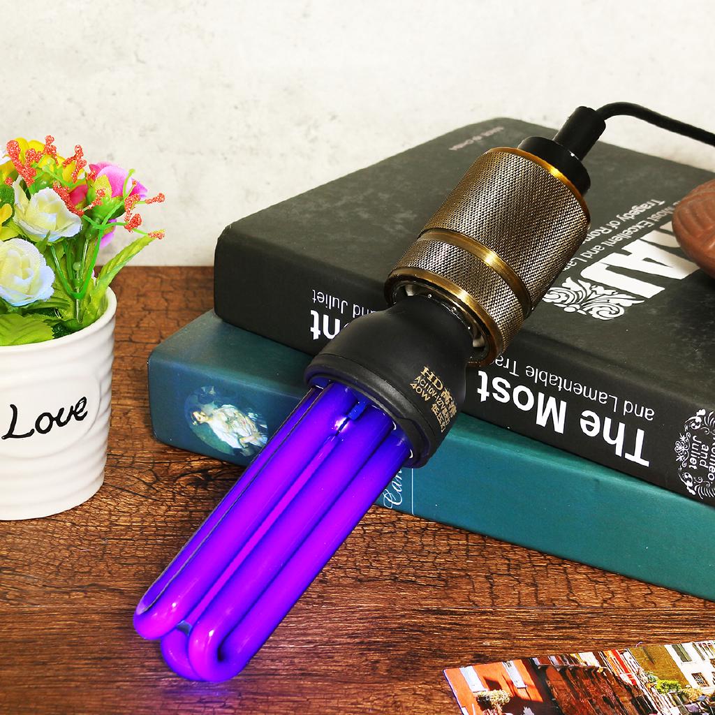 E27 40W UV Ultraviolet Fluorescent Blacklight CFL Light Bulb Shopee
