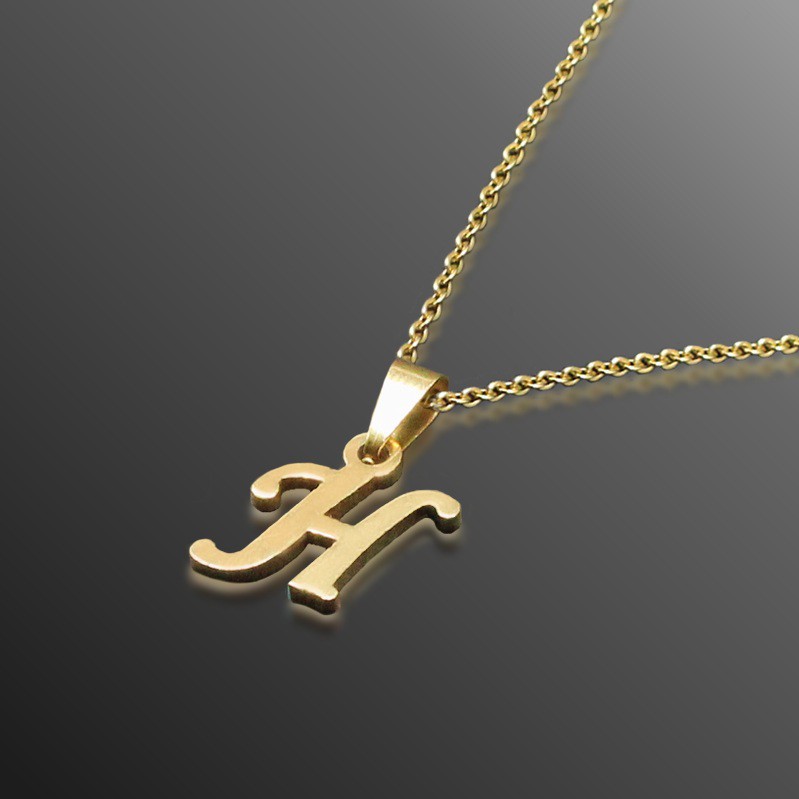 necklaces with the letter h