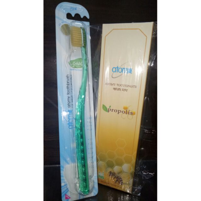 atomy toothpaste and toothbrush