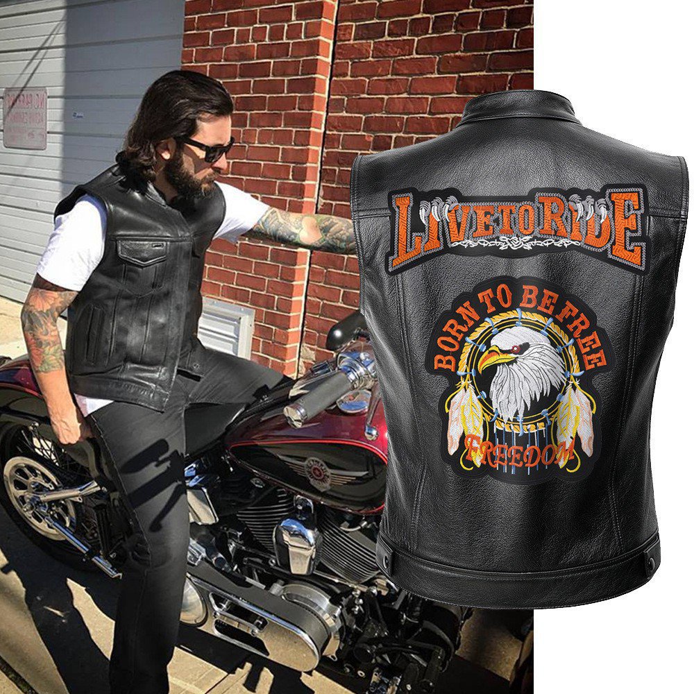 Harley Davidson Superbike Leather Vest LiveToRide Jacket Men Sport Team Motor Racing Sukan Outdoor T #2