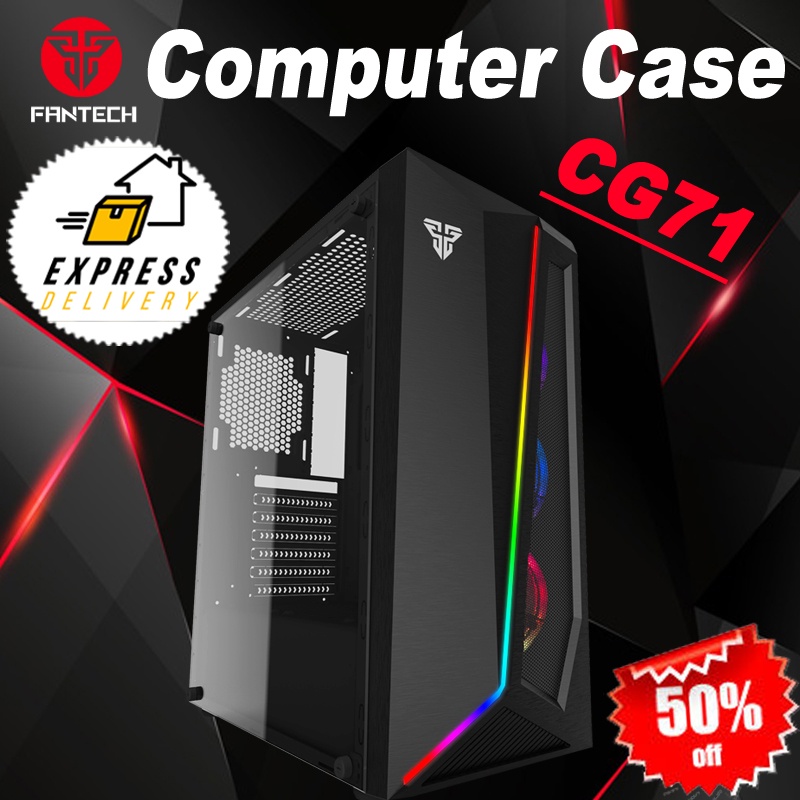 Fantech Case Pulse CG71 RGB Middle Tower Case Supports ATX Mini ITX ...