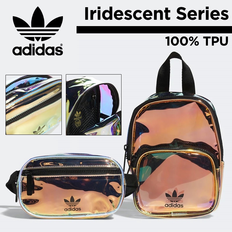 mini iridescent backpack adidas