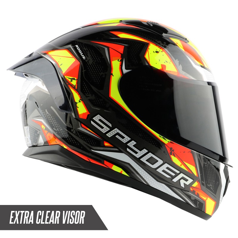 Spyder Full-Face Helmet ROGUE GD Series 2 (FREE CLEAR VISOR) | Shopee ...