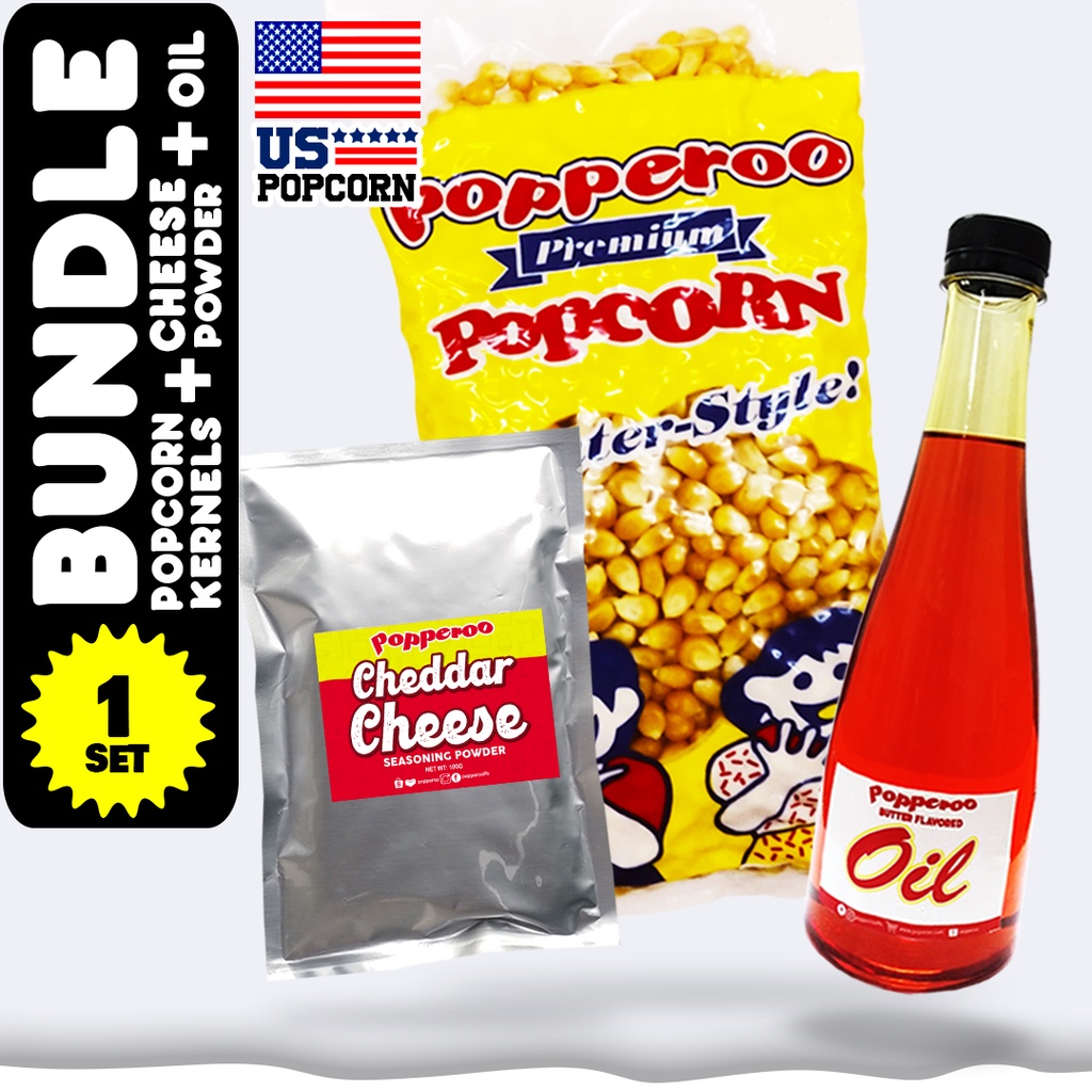 POPPEROO [Family BUNDLE] Popcorn at Home Popcorn + Butter Flavored